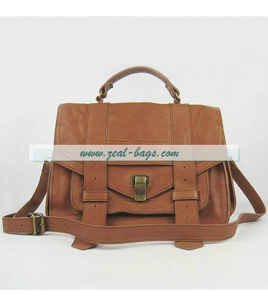 Knockoff Proenza Schouler Suede PS1 Satchel Bag in Camel Lambskin